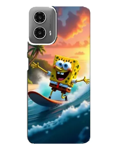 Чехол для Motorola MOTO G34 с картинкой «Губка Боб серфингист» Чехол для Motorola MOTO G34 с картинкой «Губка Боб серфингист»