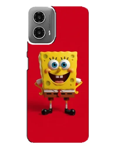 Чехол для Motorola MOTO G34 с картинкой «Спанч Боб на красном» Чехол для Motorola MOTO G34 с картинкой «Спанч Боб на красном»