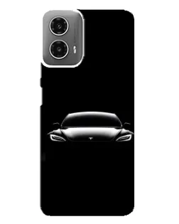 Чехол для Motorola MOTO G34 с картинкой «Фары Tesla Night» Чехол для Motorola MOTO G34 с картинкой «Фары Tesla Night»