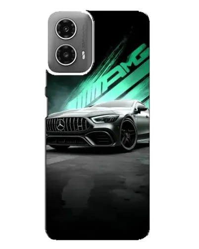 Чехол для Motorola MOTO G34 с картинкой «Темный Mercedes AMG»