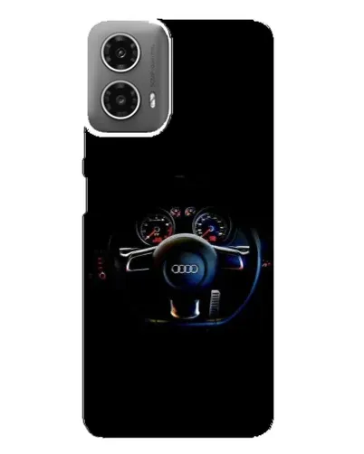 Чехол для Motorola MOTO G34 с картинкой «Салон Audi — руль»
