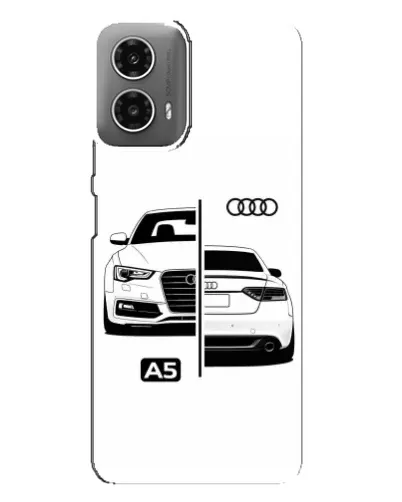 Чехол для Motorola MOTO G34 с картинкой «Audi — контрастный дизайн»