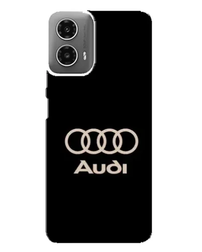 Чехол для Motorola MOTO G34 с картинкой «Audi — золотой логотип»