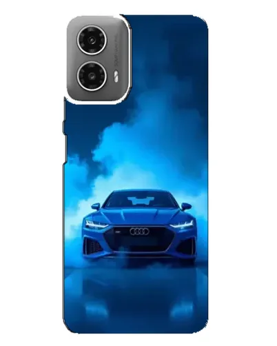 Чехол для Motorola MOTO G34 с картинкой «Audi — голубая энергия»