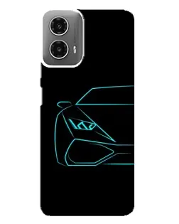 Чехол для Motorola MOTO G34 с картинкой «Голубой силуэт Lamborghini» Чехол для Motorola MOTO G34 с картинкой «Голубой силуэт Lamborghini»