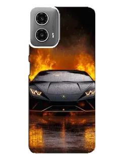 Чехол для Motorola MOTO G34 с картинкой «Lamborghini в огне» Чехол для Motorola MOTO G34 с картинкой «Lamborghini в огне»