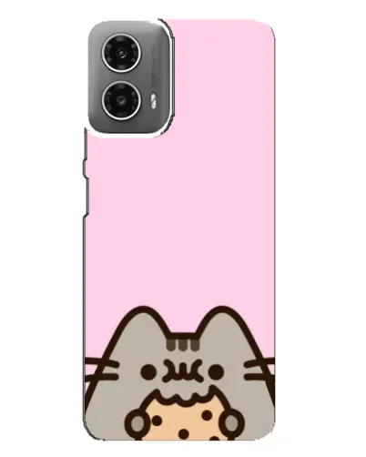Чехол для Motorola MOTO G34 с картинкой «Pusheen и печенье»