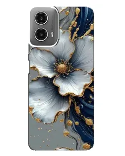 Чехол для Motorola MOTO G34 с картинкой «Белый цветок и золотой флюид» Чехол для Motorola MOTO G34 с картинкой «Белый цветок и золотой флюид»