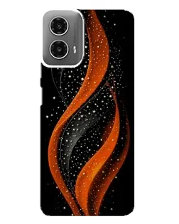 Чехол для Motorola MOTO G34 с картинкой «Огненная звездная волна»