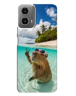 Чехол для Motorola MOTO G34 с картинкой «Капибара на море» Чехол для Motorola MOTO G34 с картинкой «Капибара на море»
