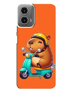 Чехол для Motorola MOTO G34 с картинкой «Капибара на скутере» Чехол для Motorola MOTO G34 с картинкой «Капибара на скутере»