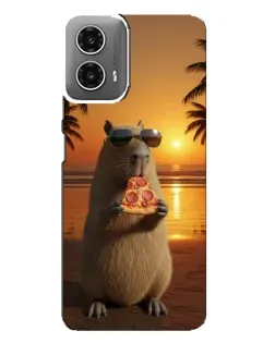 Чехол для Motorola MOTO G34 с картинкой «Капибара с пиццей» Чехол для Motorola MOTO G34 с картинкой «Капибара с пиццей»
