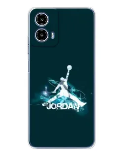 Чехол для Motorola Moto G35 с картинкой «Jordan Blue Fire» Чехол для Motorola Moto G35 с картинкой «Jordan Blue Fire»