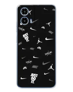 Чехол для Motorola Moto G35 с картинкой «Nike Black Pattern» Чехол для Motorola Moto G35 с картинкой «Nike Black Pattern»