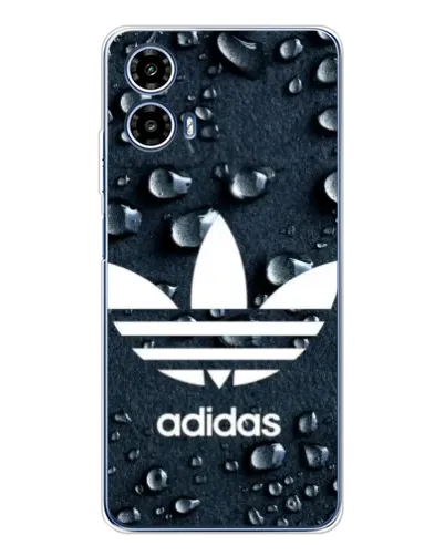 Чехол для Motorola Moto G35 с картинкой «Adidas Trefoil Blue»