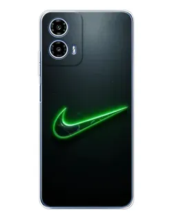 Чехол для Motorola Moto G35 с картинкой «Неоновый контур Nike»