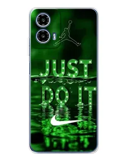 Чехол для Motorola Moto G35 с картинкой «Зеленый неоновый Nike»