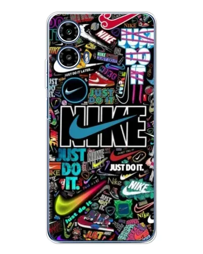 Чехол для Motorola Moto G35 с картинкой «Яркий коллаж Nike» Чехол для Motorola Moto G35 с картинкой «Яркий коллаж Nike»