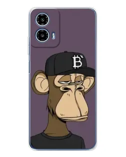 Чехол для Motorola Moto G35 с картинкой «Bored Ape в кепке» Чехол для Motorola Moto G35 с картинкой «Bored Ape в кепке»