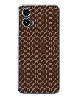 Чехол для Motorola Moto G35 с картинкой «Gucci — шоколадная сетка» Чехол для Motorola Moto G35 с картинкой «Gucci — шоколадная сетка»