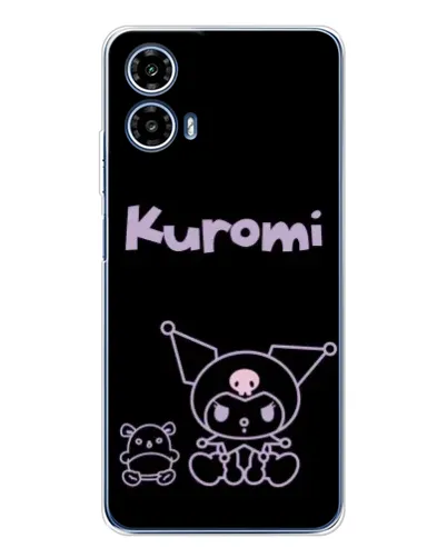 Чехол для Motorola Moto G35 с картинкой «Kuromi — черный минимализм» Чехол для Motorola Moto G35 с картинкой «Kuromi — черный минимализм»