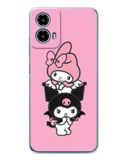 Чехол для Motorola Moto G35 с картинкой «My Melody и Kuromi» Чехол для Motorola Moto G35 с картинкой «My Melody и Kuromi»