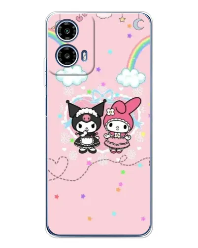 Чехол для Motorola Moto G35 с картинкой «My Melody и Kuromi» Чехол для Motorola Moto G35 с картинкой «My Melody и Kuromi»