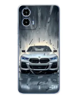 Чехол для Motorola Moto G35 с картинкой «BMW в свете фар» Чехол для Motorola Moto G35 с картинкой «BMW в свете фар»