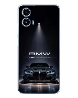 Чехол для Motorola Moto G35 с картинкой «BMW сквозь ночной город» Чехол для Motorola Moto G35 с картинкой «BMW сквозь ночной город»