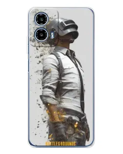 Чехол для Motorola Moto G35 с картинкой «PUBG — боец в пыли» Чехол для Motorola Moto G35 с картинкой «PUBG — боец в пыли»