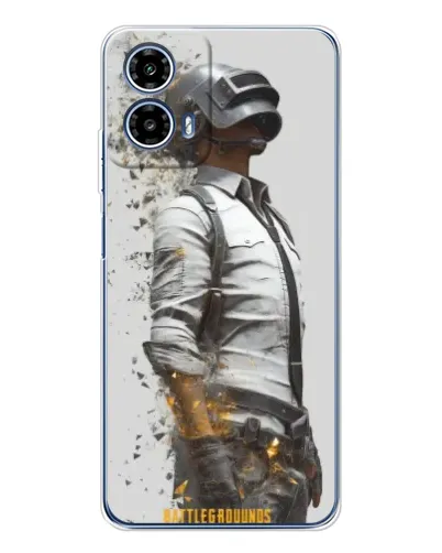 Чехол для Motorola Moto G35 с картинкой «PUBG — боец в пыли»
