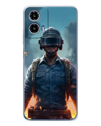 Чехол для Motorola Moto G35 с картинкой «PUBG — реалистичный герой»