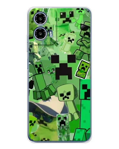 Чехол для Motorola Moto G35 с картинкой «Криперы Minecraft» Чехол для Motorola Moto G35 с картинкой «Криперы Minecraft»