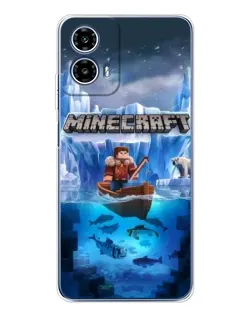 Чехол для Motorola Moto G35 с картинкой «Minecraft ледяной мир» Чехол для Motorola Moto G35 с картинкой «Minecraft ледяной мир»