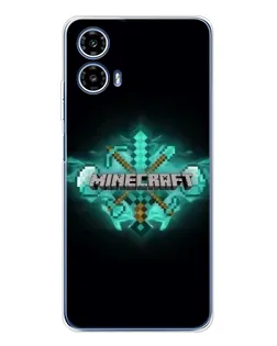 Чехол для Motorola Moto G35 с картинкой «Minecraft Diamond лого» Чехол для Motorola Moto G35 с картинкой «Minecraft Diamond лого»