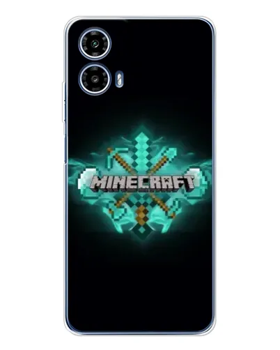 Чехол для Motorola Moto G35 с картинкой «Minecraft Diamond лого» Чехол для Motorola Moto G35 с картинкой «Minecraft Diamond лого»