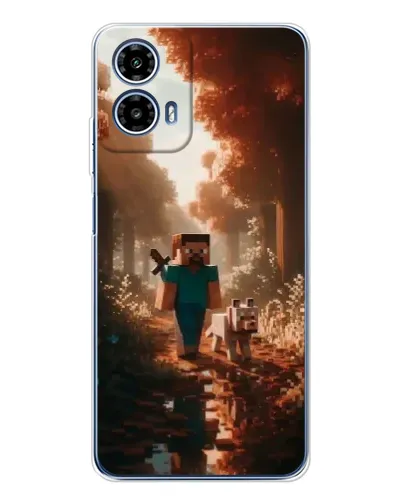 Чехол для Motorola Moto G35 с картинкой «Стив в лесу» Чехол для Motorola Moto G35 с картинкой «Стив в лесу»
