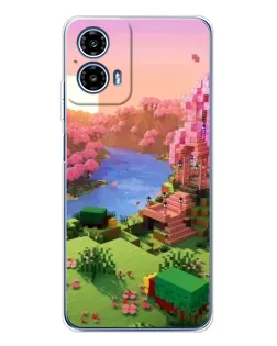 Чехол для Motorola Moto G35 с картинкой «Розовое дерево Minecraft» Чехол для Motorola Moto G35 с картинкой «Розовое дерево Minecraft»