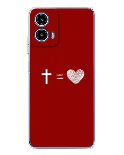 Чехол для Motorola Moto G35 с картинкой «Уравнение любви» Чехол для Motorola Moto G35 с картинкой «Уравнение любви»