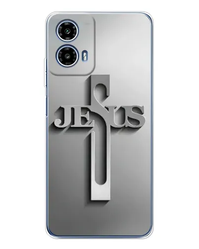 Чехол для Motorola Moto G35 с картинкой «Металлический крест Jesus» Чехол для Motorola Moto G35 с картинкой «Металлический крест Jesus»