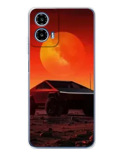 Чехол для Motorola Moto G35 с картинкой «Cybertruck на Марсе» Чехол для Motorola Moto G35 с картинкой «Cybertruck на Марсе»