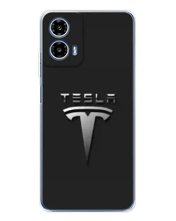 Чехол для Motorola Moto G35 с картинкой «Стальной логотип Tesla» Чехол для Motorola Moto G35 с картинкой «Стальной логотип Tesla»