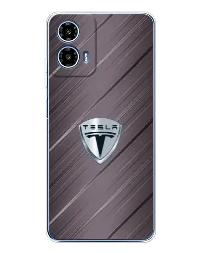Чехол для Motorola Moto G35 с картинкой «Металлическая текстура Tesla» Чехол для Motorola Moto G35 с картинкой «Металлическая текстура Tesla»