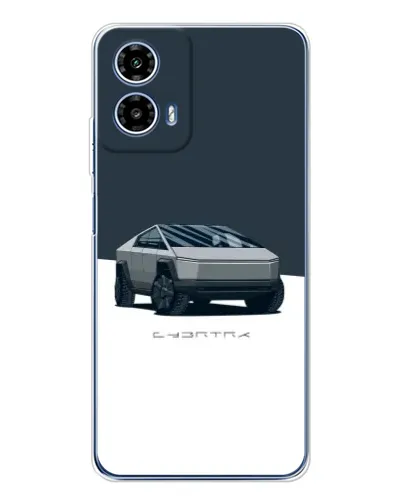 Чехол для Motorola Moto G35 с картинкой «Серебристый Cybertruck Tesla» Чехол для Motorola Moto G35 с картинкой «Серебристый Cybertruck Tesla»