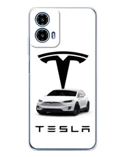 Чехол для Motorola Moto G35 с картинкой «Tesla White Style» Чехол для Motorola Moto G35 с картинкой «Tesla White Style»
