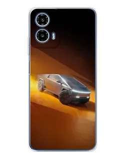 Чехол для Motorola Moto G35 с картинкой «Cybertruck в пустыне» Чехол для Motorola Moto G35 с картинкой «Cybertruck в пустыне»