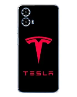 Чехол для Motorola Moto G35 с картинкой «Tesla Red Logo» Чехол для Motorola Moto G35 с картинкой «Tesla Red Logo»