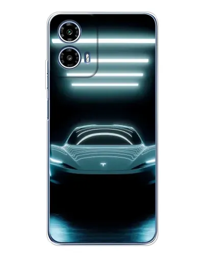 Чехол для Motorola Moto G35 с картинкой «Tesla в неоне» Чехол для Motorola Moto G35 с картинкой «Tesla в неоне»