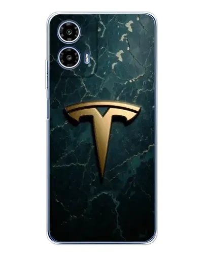 Чехол для Motorola Moto G35 с картинкой «Мраморная Tesla Gold» Чехол для Motorola Moto G35 с картинкой «Мраморная Tesla Gold»