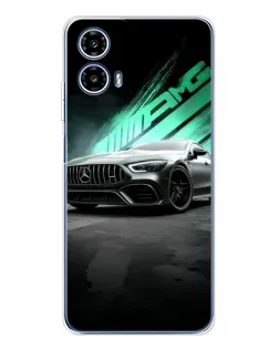 Чехол для Motorola Moto G35 с картинкой «Темный Mercedes AMG»